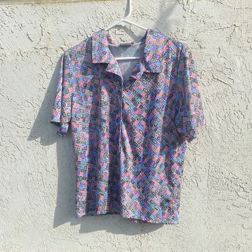 Blair size M button up collared tee